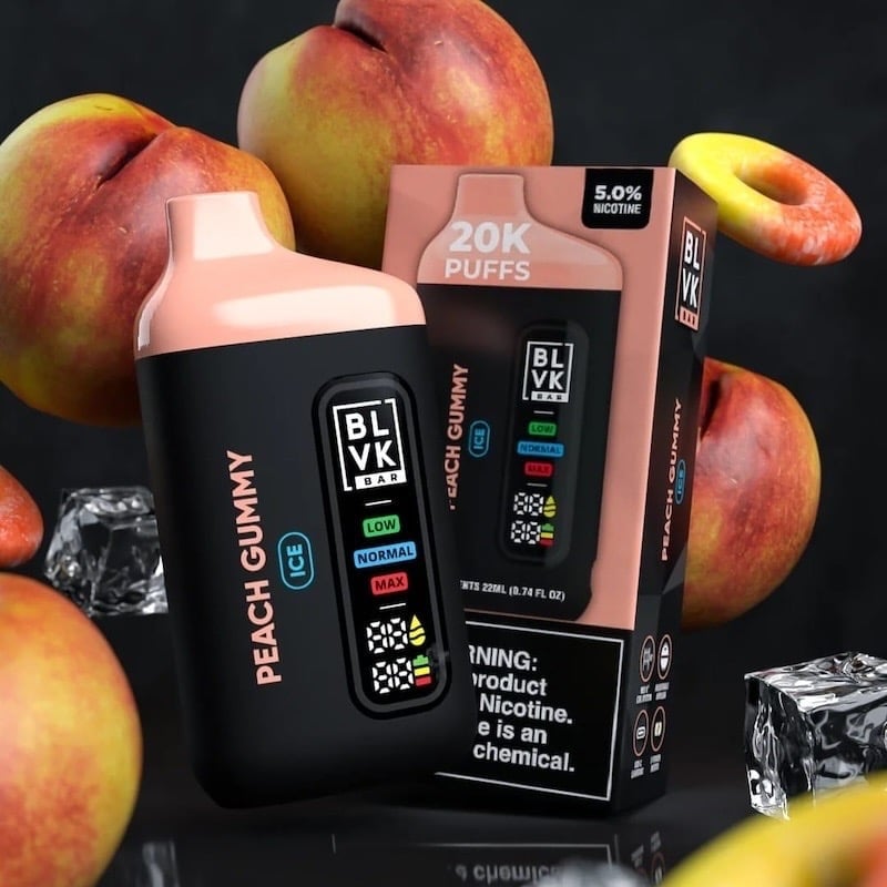 Blvk Bar 20K Peach Gummy Ice - 5% Nicotine - Vape Outlet South Africa