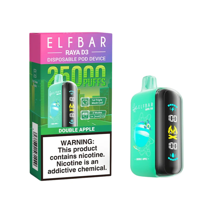 Elfbar Raya D3 25K Double Apple - 5% Nicotine - Vape Outlet South Africa