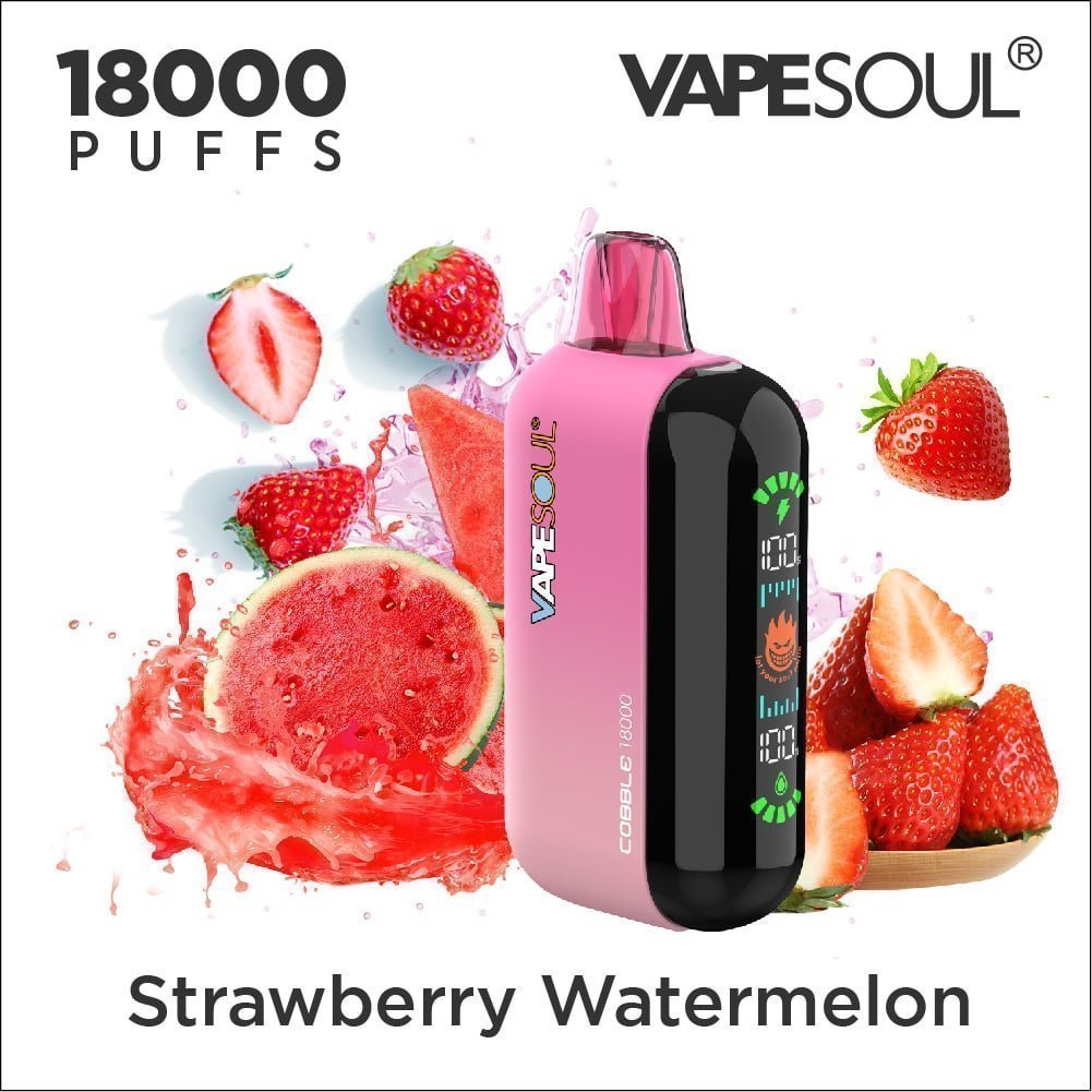 Vapesoul Cobble 18K Strawberry Watermelon - 5% Nicotine - Vape Outlet South Africa