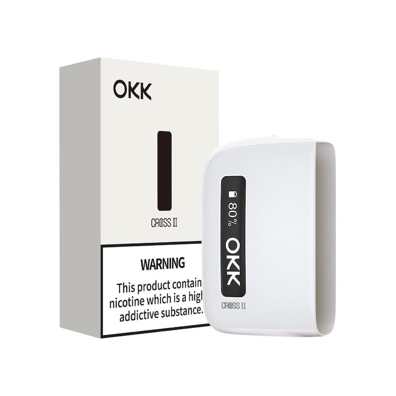 Okk Cross Pure White With O-Led Screen | Battery