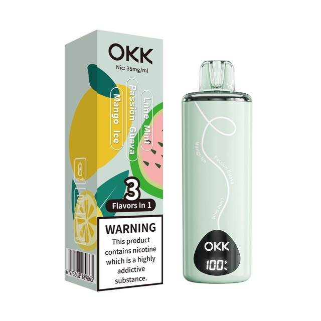 Okk Tripo Mango Ice - Passion Guava, Lime Mint | 3.5% Nicotine